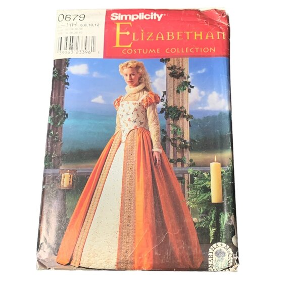 Simplicity 0679 Elizabethan Costume Size 6-12 Uncut Sewing Pattern uncut - Picture 1 of 2